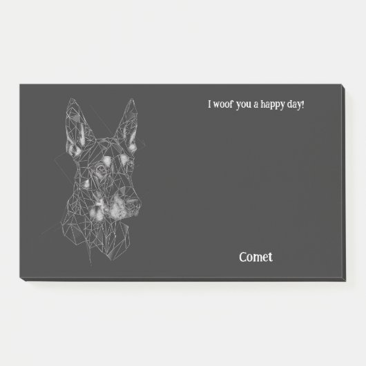 Beauceron Abstracte Kunst Hondennaam Post-it® Notes (Voorkant)