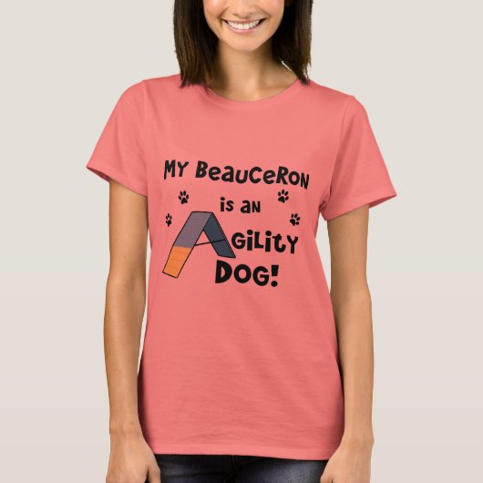 Beauceron Agility Dog T-shirt (Voorkant)