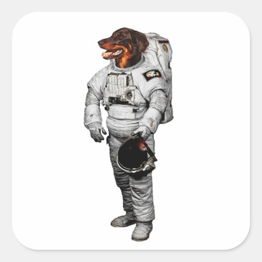 Beauceron Astronaut Sticker (Voorkant)