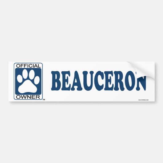 Beauceron Blue Bumpersticker (Voorkant)