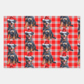 Beauceron Christmas Dog Red Holiday Plaid Inpakpapier Vel (Voorkant 3)