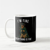 Beauceron Christmas I'm Fine Everything Is Fine Koffiemok (Links)