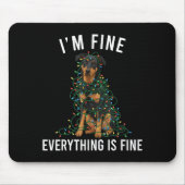 Beauceron Christmas I'm Fine Everything Is Fine Muismat (Voorkant)