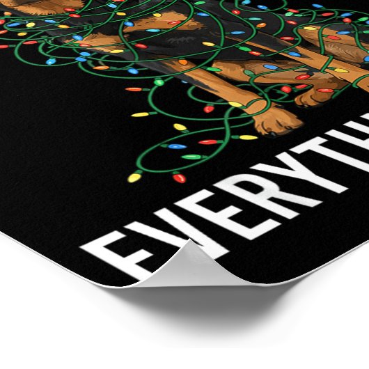 Beauceron Christmas I'm Fine Everything Is Fine  Poster (Hoek)