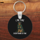 Beauceron Christmas I'm Fine Everything Is Fine Sleutelhanger (Voorkant)