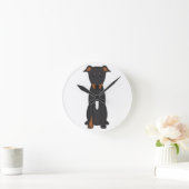 Beauceron Dog Cartoon Ronde Klok (Huis)