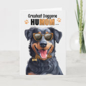 Beauceron Dog Greatest HuMOM Moederdag Feestdagen Kaart (Voorkant)