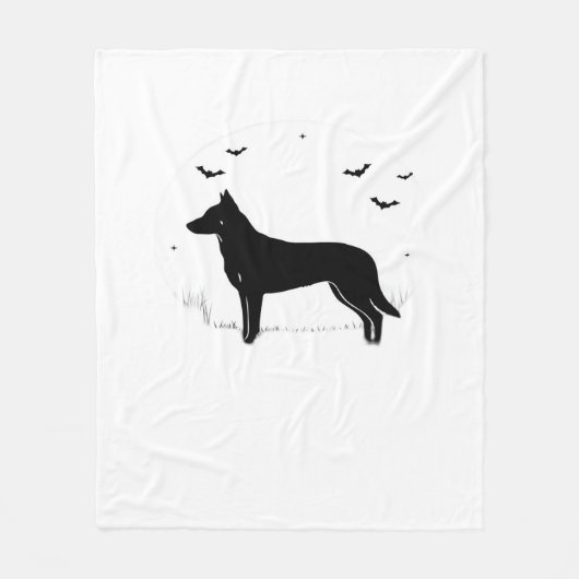Beauceron Dog - Halloween Moon Silhouette Classic Fleece Deken (Voorkant)