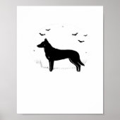 Beauceron Dog - Halloween Moon Silhouette Classic Poster (Voorkant)