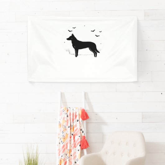 Beauceron Dog - Halloween Moon Silhouette Classic Spandoek (Insitu)