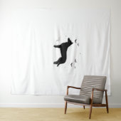 Beauceron Dog - Halloween Moon Silhouette Classic Wandkleed (In Situ (horizontaal))