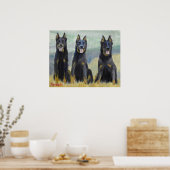 Beauceron Dog Portrait Poster (Keuken)