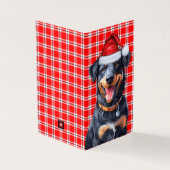 Beauceron Dog Red Plaid Holiday Kaart (Buitenkant)