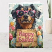 Beauceron Easter Eggs Kaart (Voorkant)