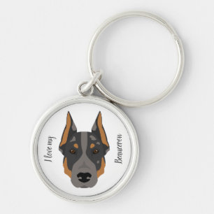 Beauceron. Franse kortharige herdershond Sleutelhanger