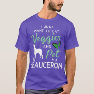 Beauceron Funny Vegan Hondenliefhebber Eigenaar Xm T-shirt