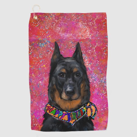 Beauceron Golfhanddoek (Voorkant)
