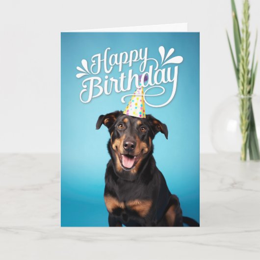Beauceron Hond Gelukkige Verjaardag Kaart (Voorkant)