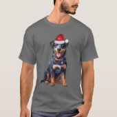 Beauceron Hondenliefhebber Grappig Kerst T-shirt (Voorkant)