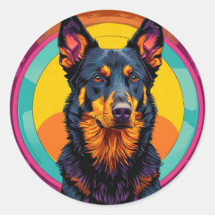 Beauceron hondenras Dier Decoratie Ronde Sticker