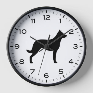 Beauceron Hondenras Silhouette Clock