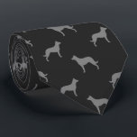 Beauceron Hondenras Silhouetten Patroon Grijs Stropdas<br><div class="desc">Deze originele Beauceron silhouetten patroon stropdas maakt een geweldig cadeau voor hondenvaders! Verkrijgbaar in verschillende kleuren, dit coole stropdas maakt een statement voor iedereen die van een Beauce houdt. Een geweldige cadeau voor de man die een stropdas draagt voor zaken, of voor speciale evenementen zoals vakantieprogramma's, AKC-shows en bruiloften. Een...</div>