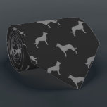 Beauceron Hondenras Silhouetten Patroon Grijs Stropdas<br><div class="desc">Deze originele Beauceron silhouetten patroon stropdas maakt een geweldig cadeau voor hondenvaders! Verkrijgbaar in verschillende kleuren, dit coole stropdas maakt een statement voor iedereen die van een Beauce houdt. Een geweldige cadeau voor de man die een stropdas draagt voor zaken, of voor speciale evenementen zoals vakantieprogramma's, AKC-shows en bruiloften. Een...</div>