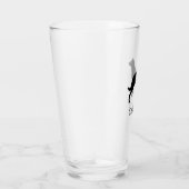 Beauceron hondensilhouet gepersonaliseerd glas (Rechts)