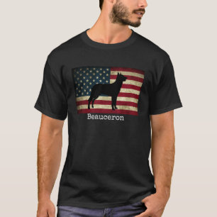 Beauceron met Amerikaanse vlag T-shirt