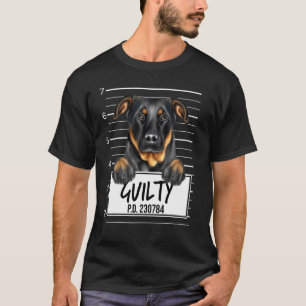 Beauceron Mugshot Schuldig Hond T-shirt