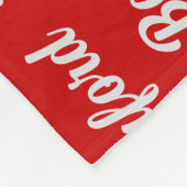 Beauceron op rood met naam kersthond fleece deken (Hoek)