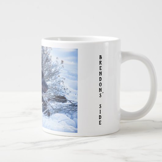 Beauceron Puppy Share a Cup Voeg een naam toe Grote Koffiekop (Rechts)