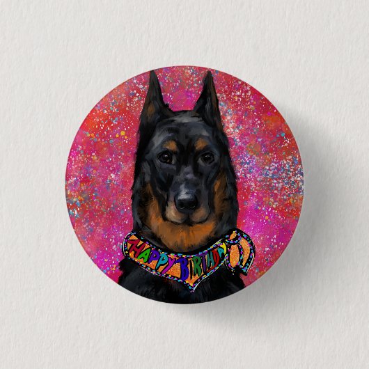 Beauceron Ronde Button 3,2 Cm (Voorkant)
