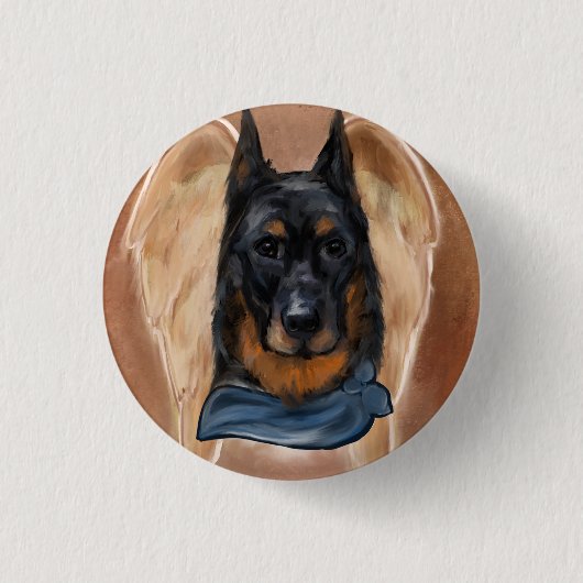 Beauceron Ronde Button 3,2 Cm (Voorkant)