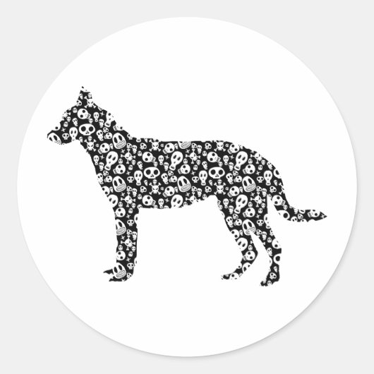 Beauceron Ronde Sticker (Voorkant)