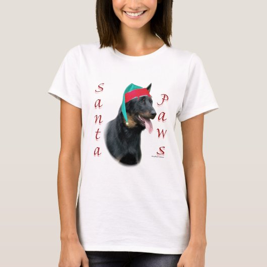 Beauceron Santa Paws T-shirt (Voorkant)
