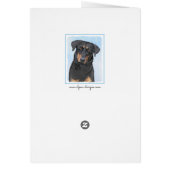 Beauceron-schildering - Kute Original Dog Art (Achterkant)