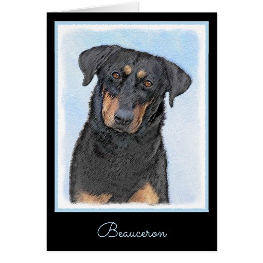 Beauceron-schildering - Kute Original Dog Art (Voorkant)