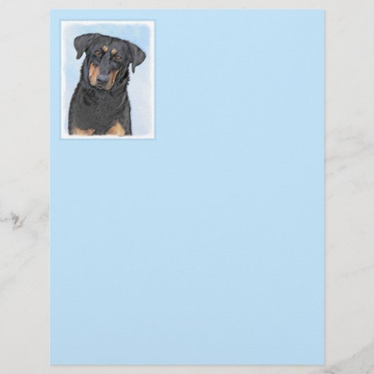 Beauceron-schildering - Kute Original Dog Art (Voorkant)