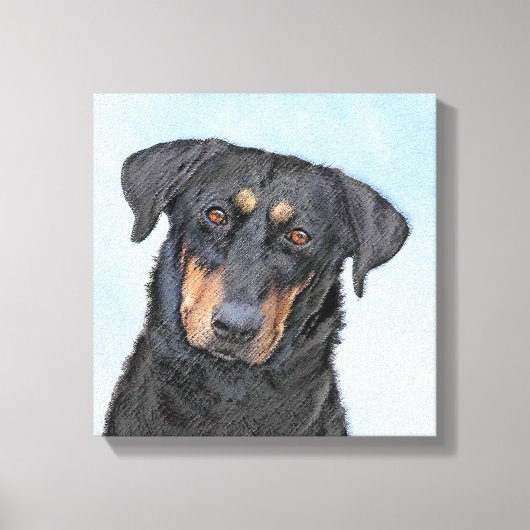 Beauceron-schildering - Kute Original Dog Art Canvas Afdruk (Voorkant)