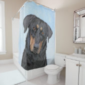 Beauceron-schildering - Kute Original Dog Art Douchegordijn (In situ)