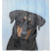 Beauceron-schildering - Kute Original Dog Art Douchegordijn (Voorkant)