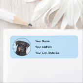 Beauceron-schildering - Kute Original Dog Art Etiket (Insitu)