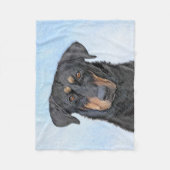 Beauceron-schildering - Kute Original Dog Art Fleece Deken (Voorkant)
