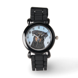Beauceron-schildering - Kute Original Dog Art Horloge