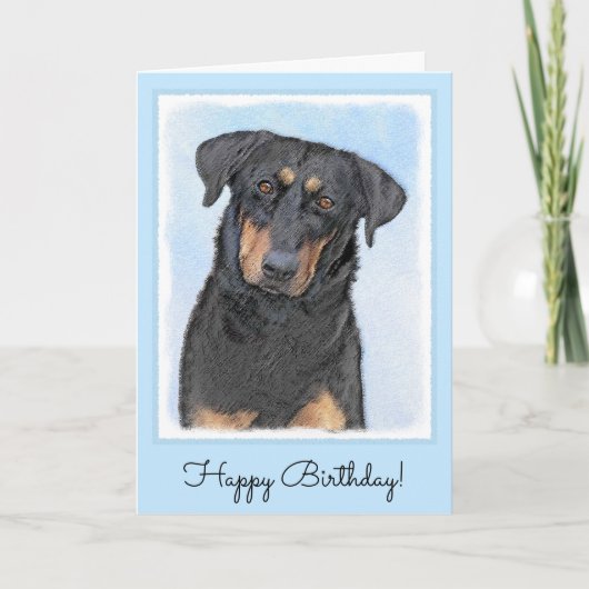 Beauceron-schildering - Kute Original Dog Art Kaart (Voorkant)
