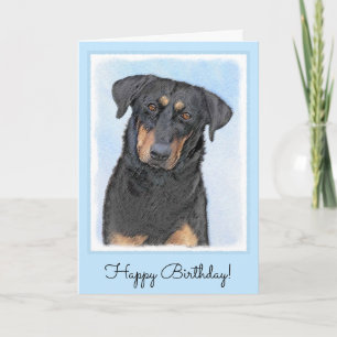 Beauceron-schildering - Kute Original Dog Art Kaart
