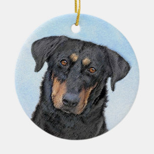 Beauceron-schildering - Kute Original Dog Art Keramisch Ornament