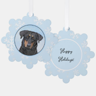 Beauceron-schildering - Kute Original Dog Art Ornament Kaart