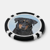 Beauceron-schildering - Kute Original Dog Art Poker Chips (Enkel)